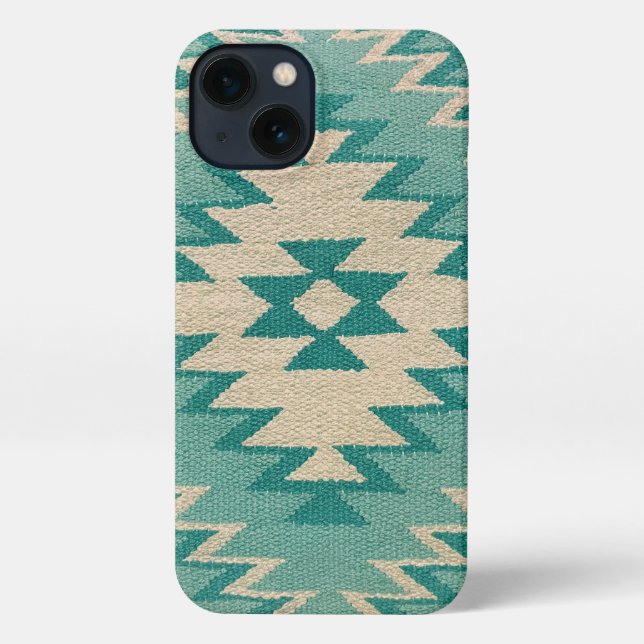 iPhone Case - Southwestern Weave, Aquamarin iPhone Hülle (Rückseite)