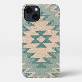 iPhone Case - Southwestern Weave, Pastel Aqua iPhone 13 Hülle