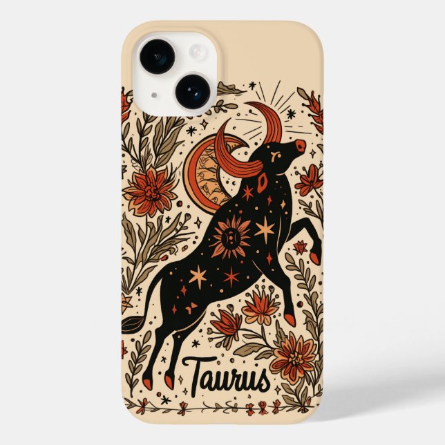 iPhone Case Taurus Celestial Zodiac Art (Rückseite)