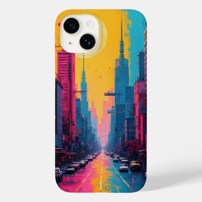 iPhone Cases (lebendiges Stadtbild) (Rückseite)