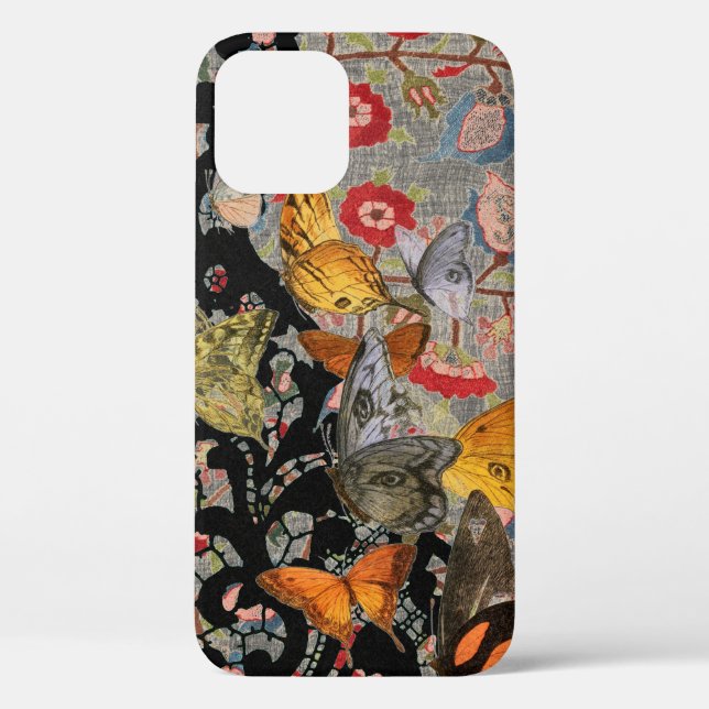 iPHONE CASES William Morris BLACK LACE BUTTERFLIES (Rückseite)