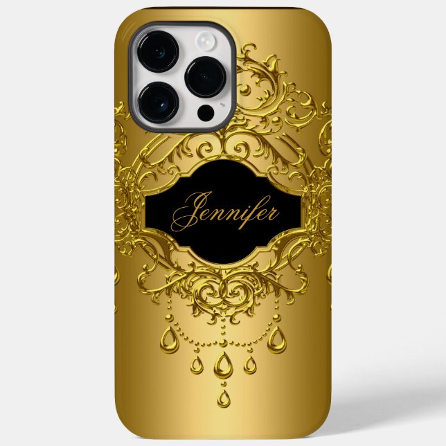 iPhone Elegant Classy Gold Black Case-Mate iPhone Hülle (Rückseite)