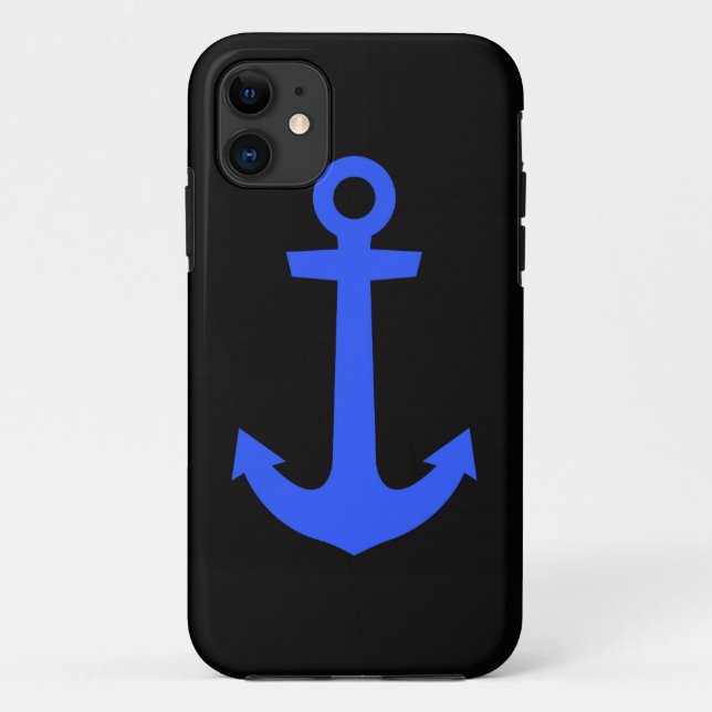 iPhone Fall Ankerschwarzes u. -BLAU Case-Mate iPhone Hülle (Rückseite)