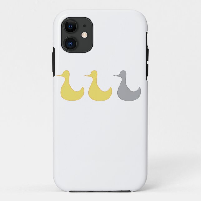 iPhone Fall-Enten-Enten-Grau-Ente Case-Mate iPhone Hülle (Rückseite)
