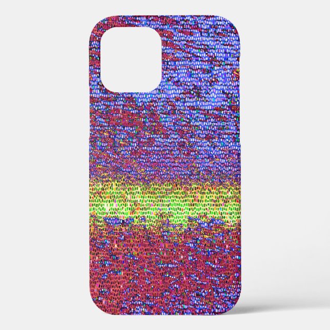 iPhone-Fall mit lila und gelber Mosaik-Case-Mate Case-Mate iPhone Hülle (Rückseite)