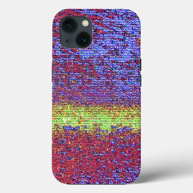 iPhone-Fall mit lila und gelber Mosaik-Case-Mate Case-Mate iPhone Hülle (Rückseite)