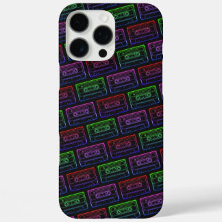 IPhone Fall mit Neon Multicolor-Kassettenmuster 16 Pro Max Hülle