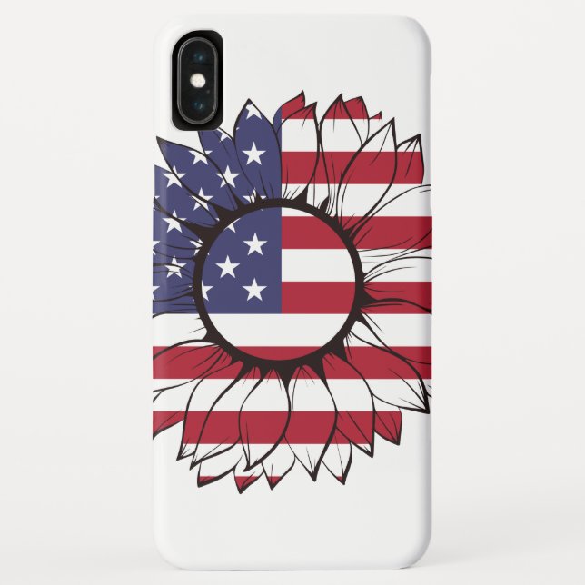 iPhone Fall mit USA kennzeichnen Sonnenblume, 4. Case-Mate iPhone Hülle (Rückseite)