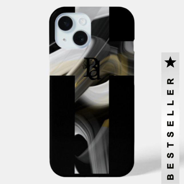 iPhone Fälle Trend Abstrakt Art Schwarz-weiß Gold Case-Mate iPhone Hülle (Von Creator hochgeladen)