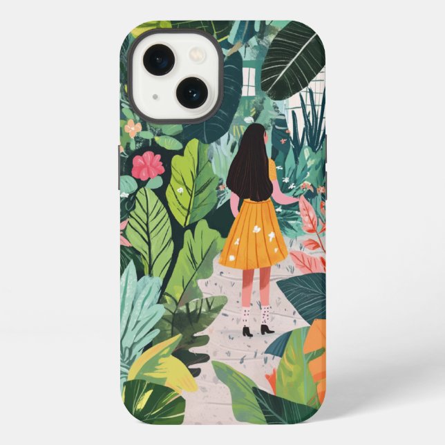 IPhone-Gehäuse, botanisches Design iPhone Hülle (Rückseite)