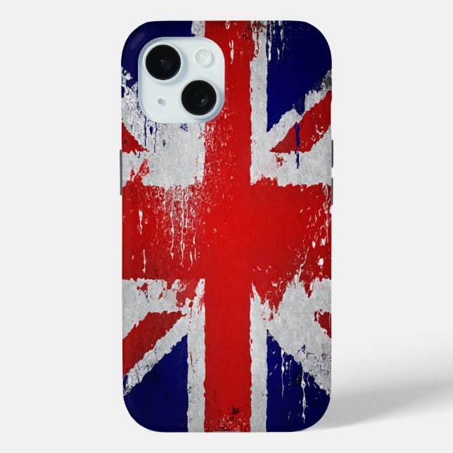 iPhone-Gehäuse für die britische Flagge, Vintag Case-Mate iPhone Hülle (Rückseite)
