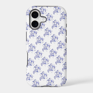 iPhone-Gehäuse mit blauem und weißem Pferd
