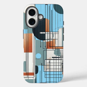iPhone-Gehäuse mit geometrischer Zusammensetzung iPhone 16 Hülle