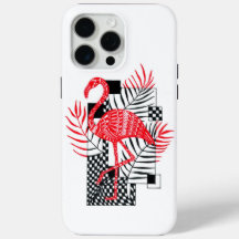 iPhone-Gehäuse mit rotem Flamingo-Druck