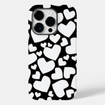 iPhone-Gehäuse mit schwarzem und weißem Herz