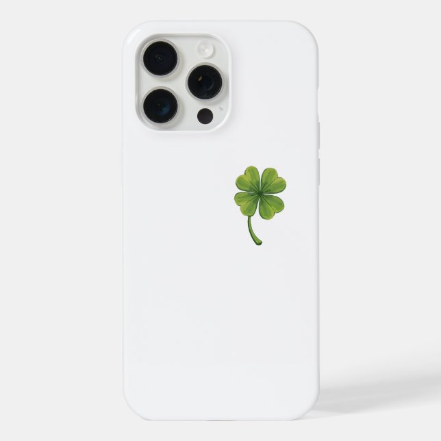 iPhone-Gehäuse mit vierblättrigem Kleber iPhone Hülle (Rückseite)