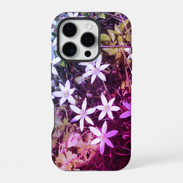 iPhone-Gehäuse mit weißem Stern Blume iPhone Hülle (Rückseite)