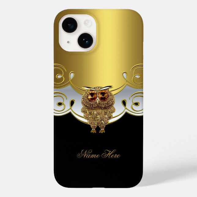 iPhone Gold Schwarz-weißes Schmuckbild Case-Mate iPhone Hülle (Rückseite)