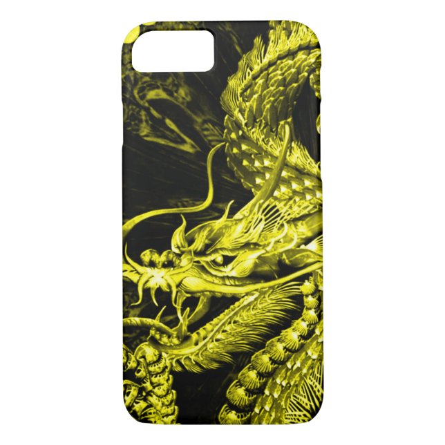 iPhone Goldchinesischer Kaiser-Drache-Kunst-Fall Case-Mate iPhone Hülle (Rückseite)