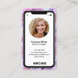 iPhone Handy Instagram Blogger Holograph Visitenkarte