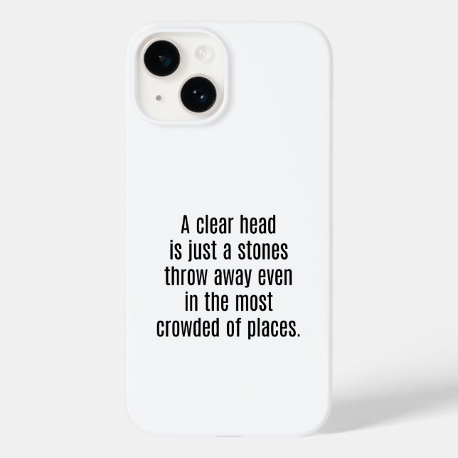 iPhone-Hülle A Clear Head Case-Mate iPhone Hülle (Rückseite)