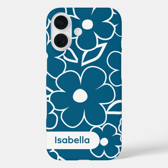 iPhone-Hülle florales farbenfrohes Muster ästhetis Case-Mate iPhone Hülle (Rückseite)
