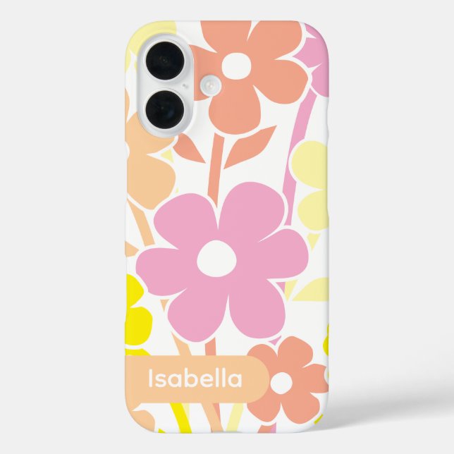 iPhone-Hülle florales farbenfrohes Muster ästhetis Case-Mate iPhone Hülle (Rückseite)