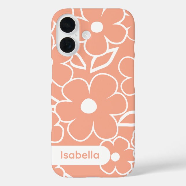 iPhone-Hülle florales farbenfrohes Muster ästhetis Case-Mate iPhone Hülle (Rückseite)