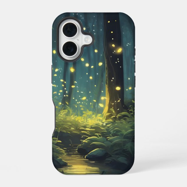 iPhone-Hülle - Helle gemütliche Waldlandschaft mit iPhone 16 Hülle (Rückseite)