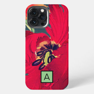 IPHONE-HÜLLE JAPANISCHER MOHN CUSTOM INITIAL iPhone 13 PRO MAX HÜLLE