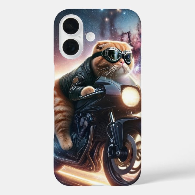 IPHONE-HÜLLE KATZE AUF MOTORRAD Case-Mate iPhone HÜLLE (Rückseite)