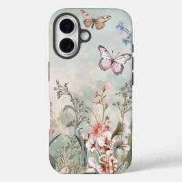 iPhone-Hülle mit Blumen. iPhone 16 Hülle