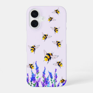 iPhone-Hülle mit Blumen und Bienen iPhone 16 Hülle