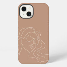 iPhone-Hülle mit Frau in Linienkunst