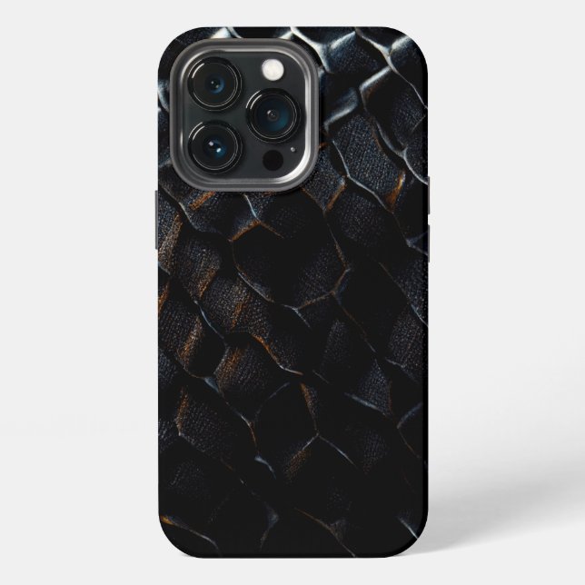 iPhone-Hülle mit schwarzer Drachenschuppe iPhone Hülle (Hinten)