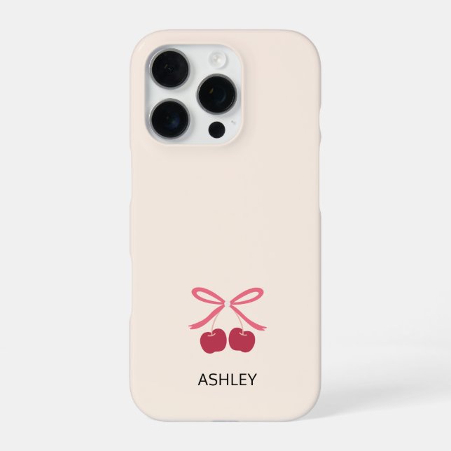 iPhone-Hülle | Süßer Kirsch-Schleifen-Cover iPhone Hülle (Rückseite)