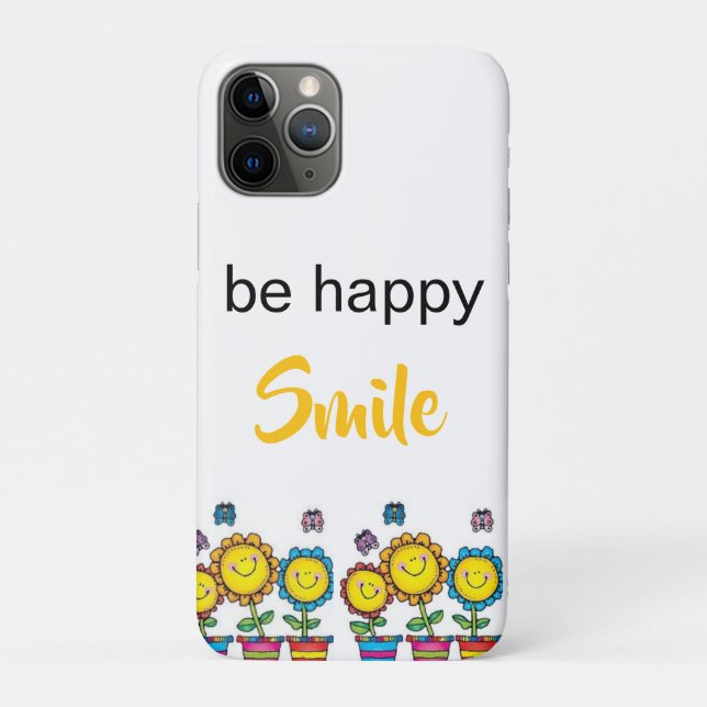 iPhone-Hüllen Maus Sei glücklich Lächeln Sonnenblu Case-Mate iPhone Hülle (Rückseite)