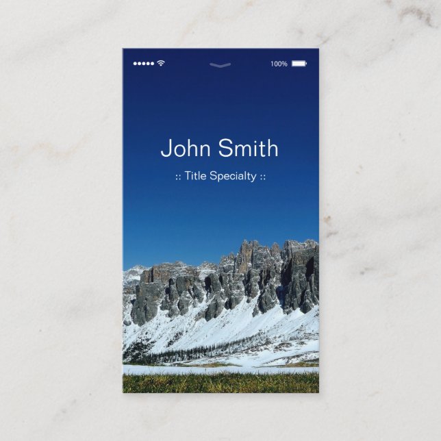 iPhone iOS Anpassbare flache Benutzeroberfläche Visitenkarte (Vorderseite)