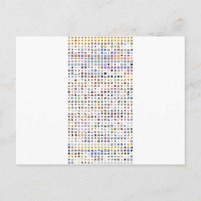 iPhone / iOS emojis Postkarte (Vorderseite)