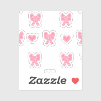 iPhone / iPad case Cute Pink Bows and Hearts Coque Aufkleber