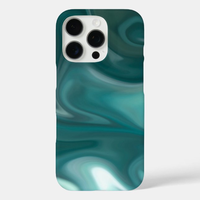 iPhone / iPad case Teal Marble Abstract  (Rückseite)
