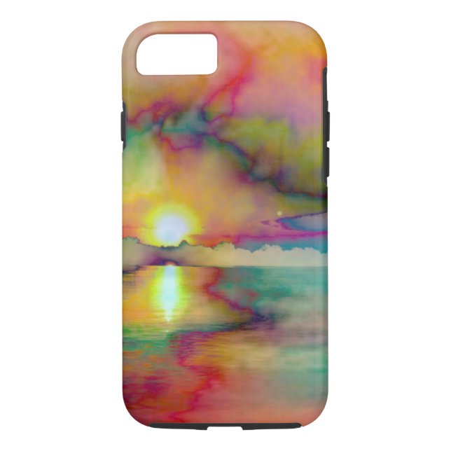 iPhone/iPad Fall/Aquarell-Sonnenuntergang Case-Mate iPhone Hülle (Rückseite)