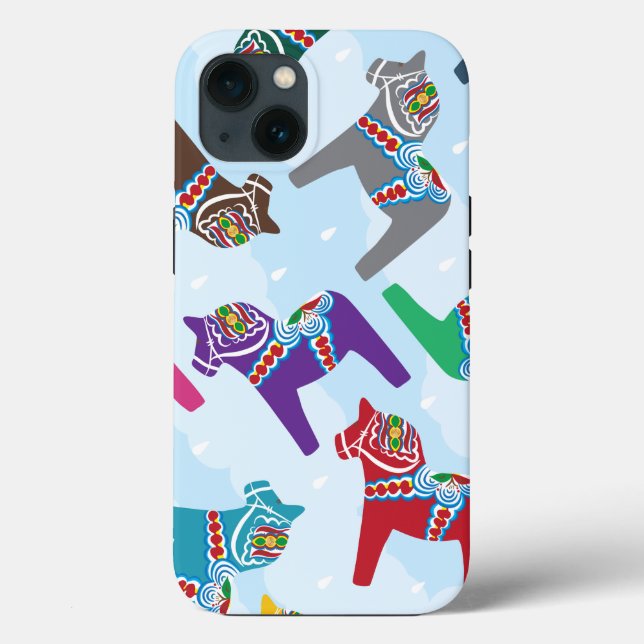 iPhone / iPad Fall SCANDINAVIAN DALA HORSE PATTERN Case-Mate iPhone Hülle (Rückseite)