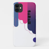 iPhone / iPad Gehäuse BAUHAUS PINK WHITE DOTS LILA