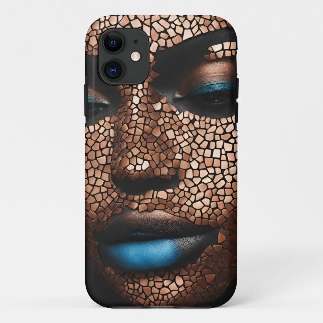 iPhone / iPad Gehäuse Frau Blue Copper Mosiac Case-Mate iPhone Hülle (Rückseite)