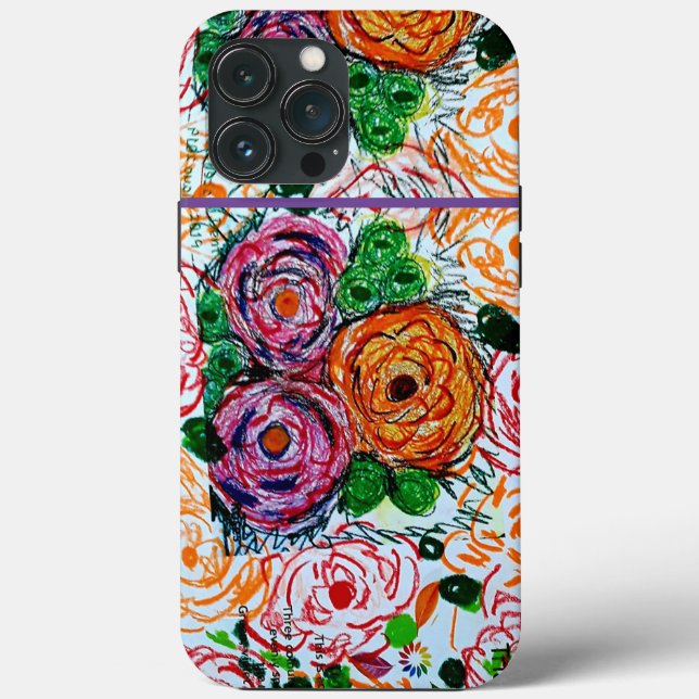 iPhone/iPad-Gehäuse für Orange und Lila Peonies Case-Mate iPhone Hülle (Rückseite)
