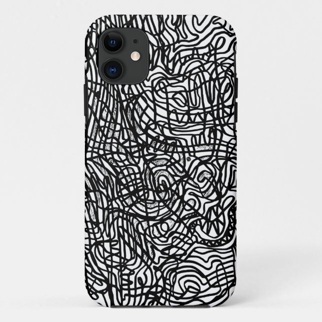 iPhone/iPad-Gehäuse mit abstrakter Schwarzweiß-Lin Case-Mate iPhone Hülle (Rückseite)