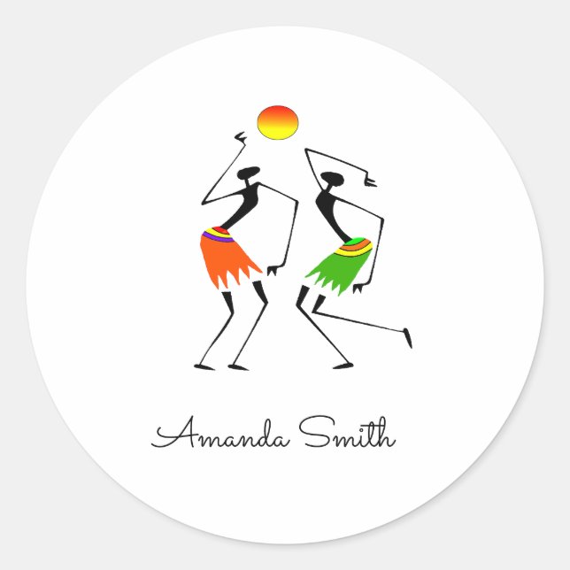 iPhone/iPad-Gehäuse phantastisch und hell Sun Danc Runder Aufkleber (Vorderseite)