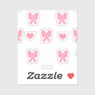 iPhone / iPad-Hülle Cute Pink Bows und Hearts Coqu Aufkleber