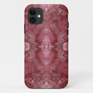 iPhone mit rotem Fraktal 5 Benutzerdefinierte Case
